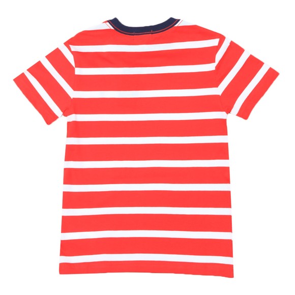 Polo Ralph Lauren Boys Red Block Stripe Crew T Shirt main image