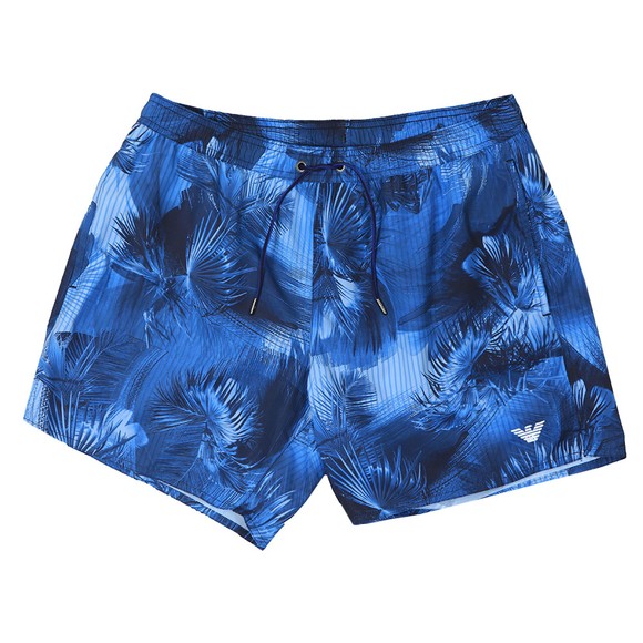 Emporio Armani Mens Blue Patterned Swim Short main image