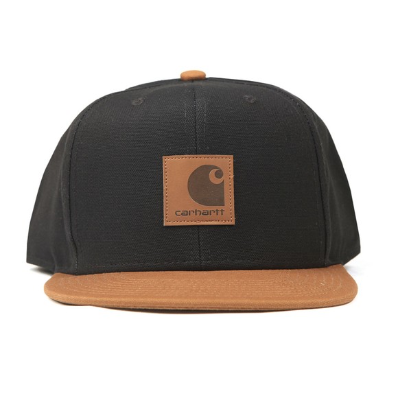 Carhartt WIP Mens Black Logo Cap Bi-Coloured Cap #1