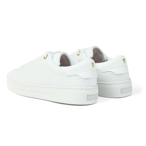 ted baker zennco croc minimal trainers in white