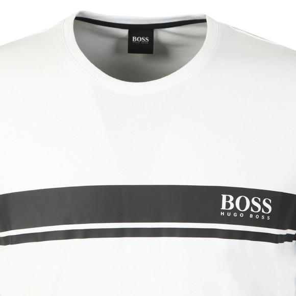 BOSS Bodywear Mens White Relax Stripe T-Shirt #2