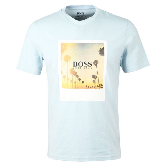 BOSS Mens Blue Casual TSummer T-Shirt main image