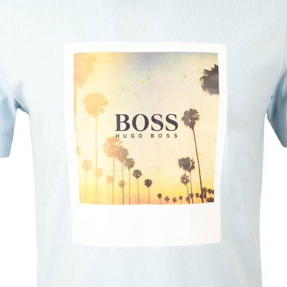 BOSS Mens Blue Casual TSummer T-Shirt main image