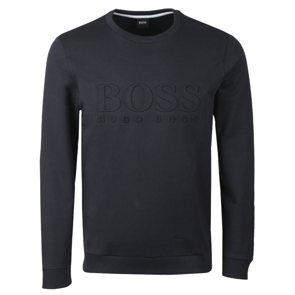 BOSS Bodywear Mens Blue Heritage Sweatshirt #1