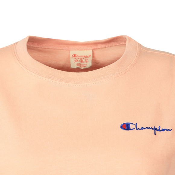 Champion Reverse Weave Womens Pink Crew Neck T-Shirt #2