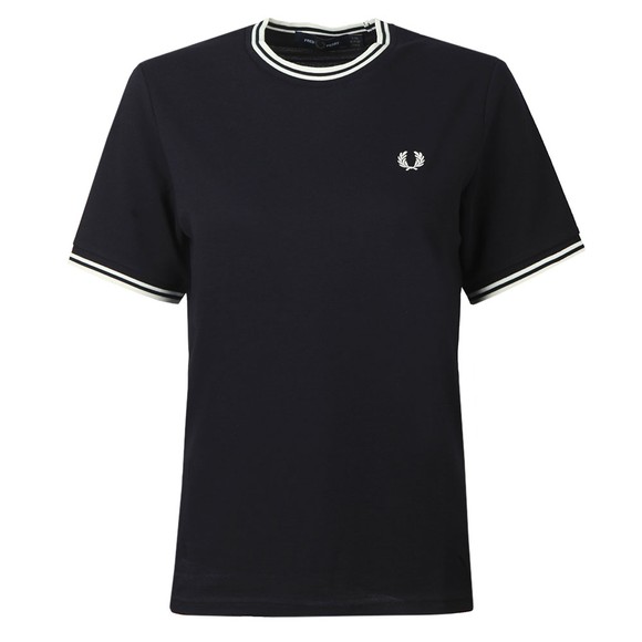 Fred Perry Womens Blue Twin Tipped Pique T-Shirt main image