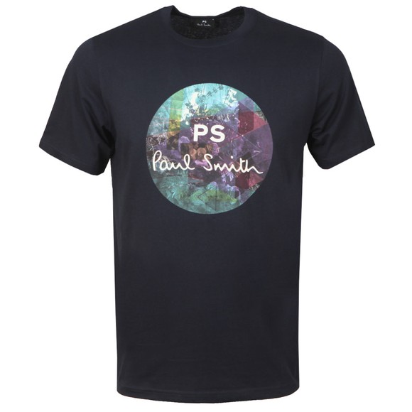 PS Paul Smith Mens Blue Circle Print T-Shirt main image