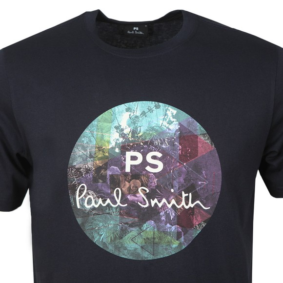 PS Paul Smith Mens Blue Circle Print T-Shirt main image