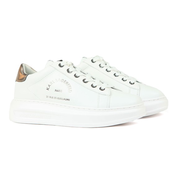 Karl Lagerfeld Womens White Kapri Maison Karl Lace Trainer main image