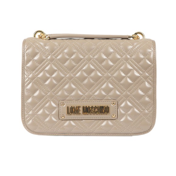 Love Moschino Womens Grey Cross Quilted Small Bag #1