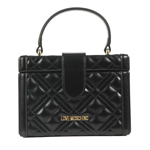 Love Moschino Womens Black Cross Quilted Small Shoulder Bag main image