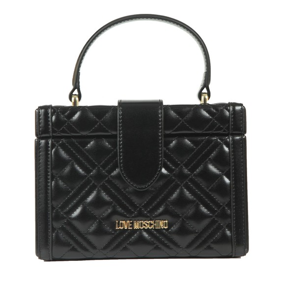 Love Moschino Womens Black Cross Quilted Small Shoulder Bag main image