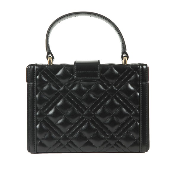 Love Moschino Womens Black Cross Quilted Small Shoulder Bag main image