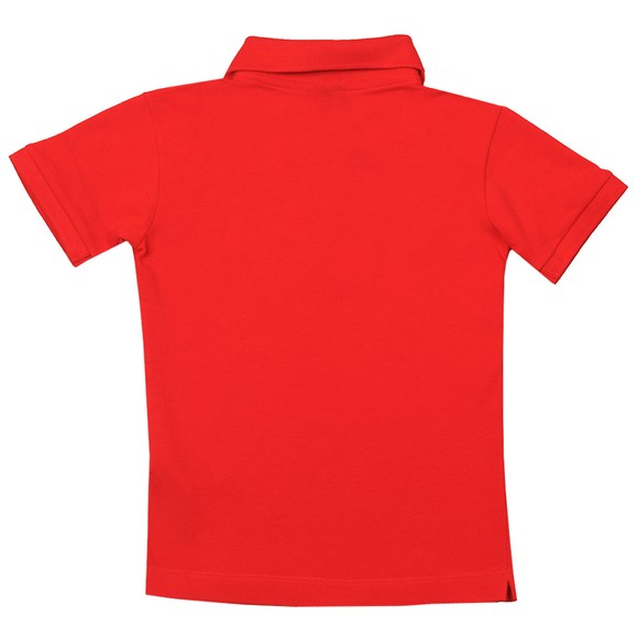 Paul & Shark Cadets Boys Red Printed Logo Polo Shirt main image