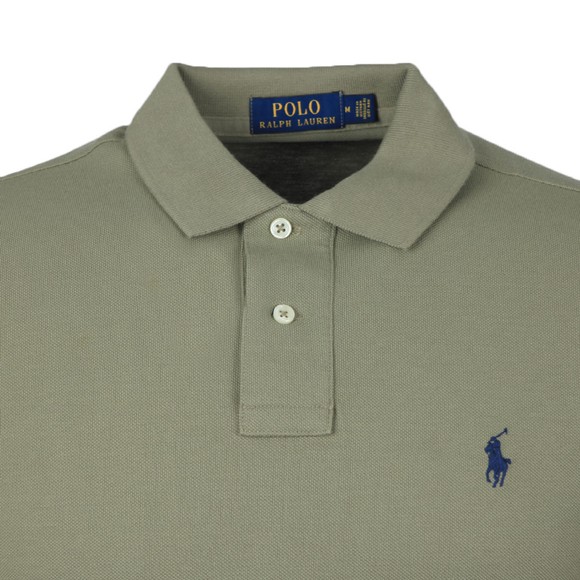 Polo Ralph Lauren Mens Green Custom Slim Fit Short Sleeve Polo Shirt #2