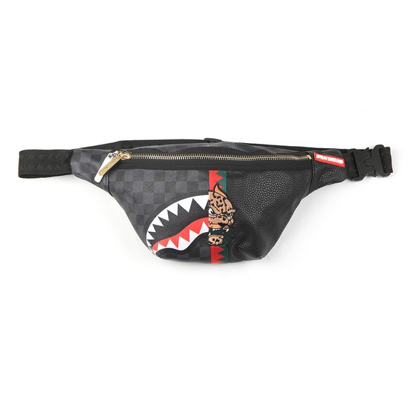 Sprayground Mens Black Spucci Split Vegan Cross-Body Bag #1