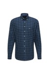 Fynch Hatton Mens Blue Combi Check Shirt