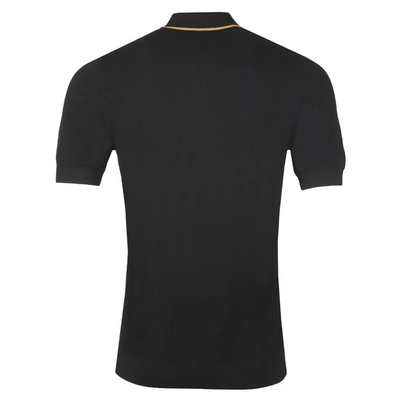 Fred Perry Mens Black Tipped Knitted Polo Shirt main image