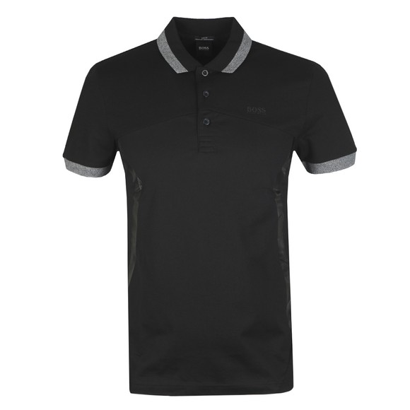 BOSS Mens Black Athleisure Paule 8 Polo Shirt #1