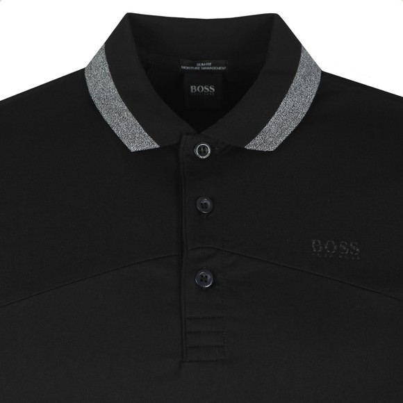 BOSS Mens Black Athleisure Paule 8 Polo Shirt #2