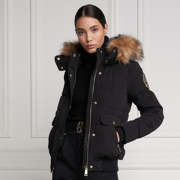 Holland Cooper Womens Black Ventina Puffer Jacket #1