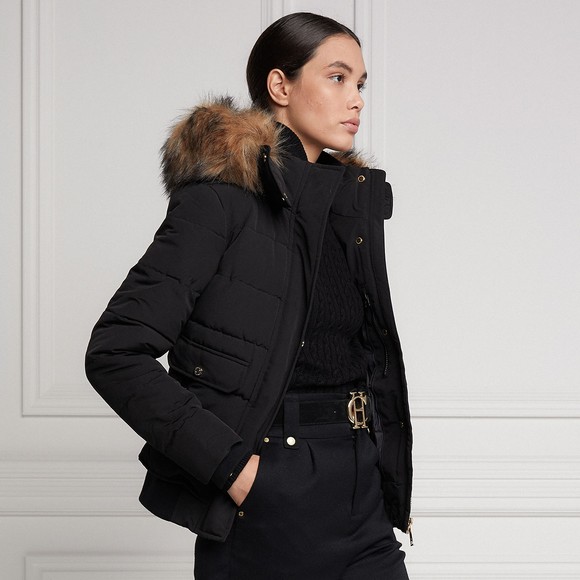 Holland Cooper Womens Black Ventina Puffer Jacket #4