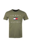 Tommy Hilfiger Mens Green Flag T-Shirt