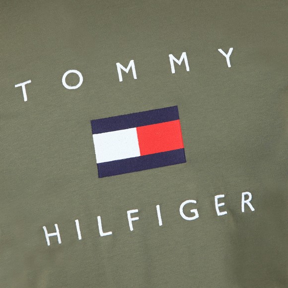 Tommy Hilfiger Mens Green Flag T-Shirt main image