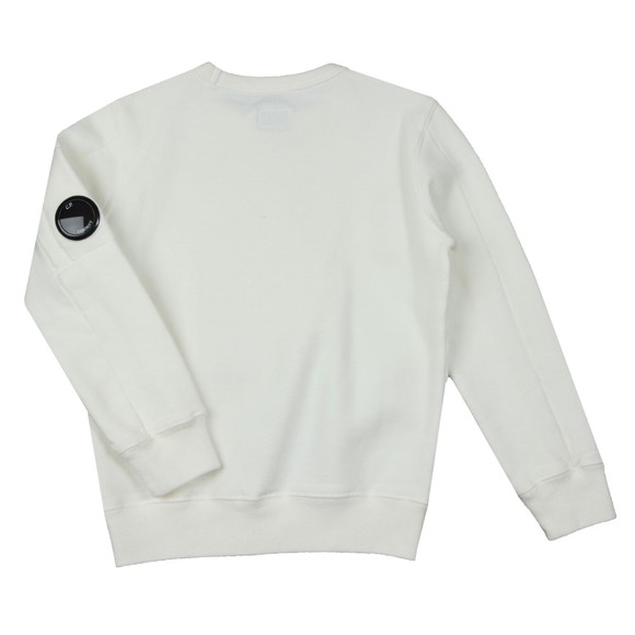 C.P. Company Undersixteen Boys White Logo Viewfinder Sleeve Sweatshirt main image