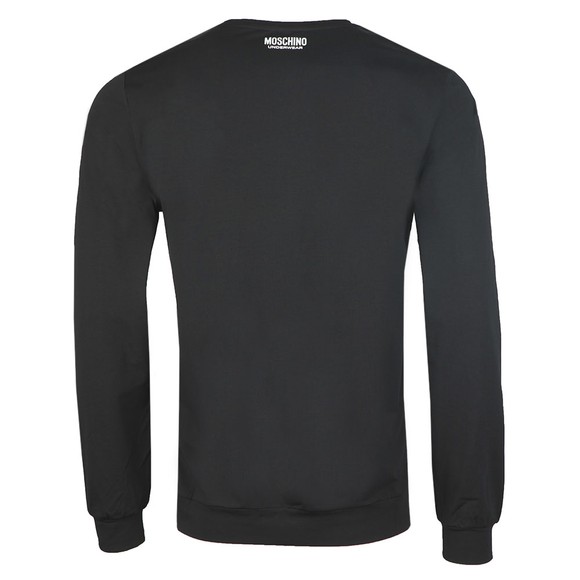 Moschino Mens Black Long Sleeve Tape T-Shirt main image