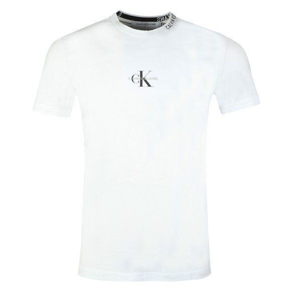 Calvin Klein Jeans Mens White Centre Monogram T-Shirt main image