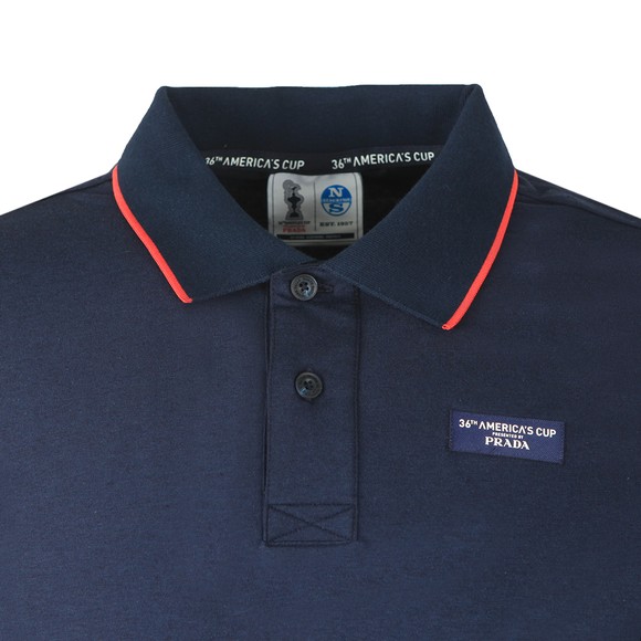 North Sails 36th Americas Cup presented by PRADA Mens Blue Long Sleeve Polo Shirt #2