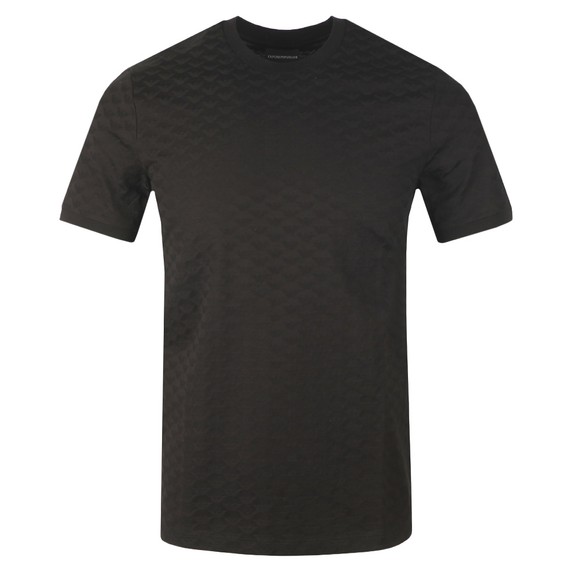 Emporio Armani Mens Black Allover Pattern T Shirt main image