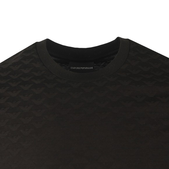 Emporio Armani Mens Black Allover Pattern T Shirt main image