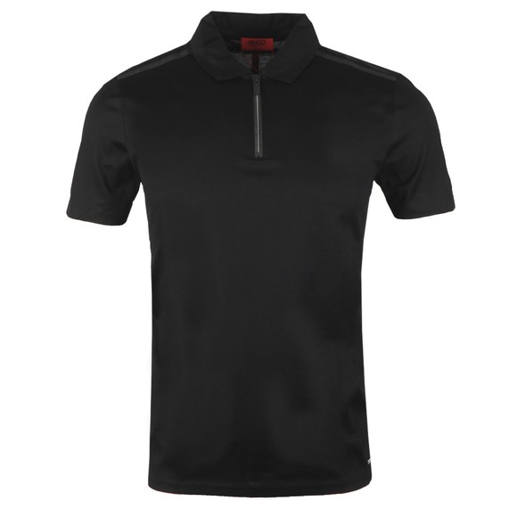 HUGO Mens Black Dilvio Polo Shirt #1