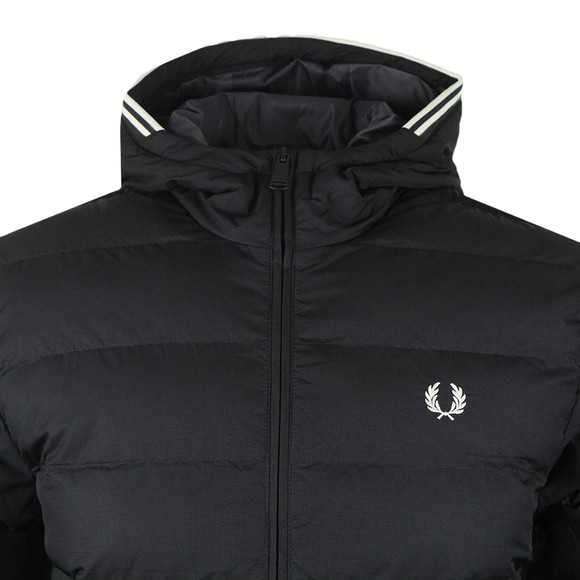 Fred Perry Mens Black Hooded Insulated Jacket #2