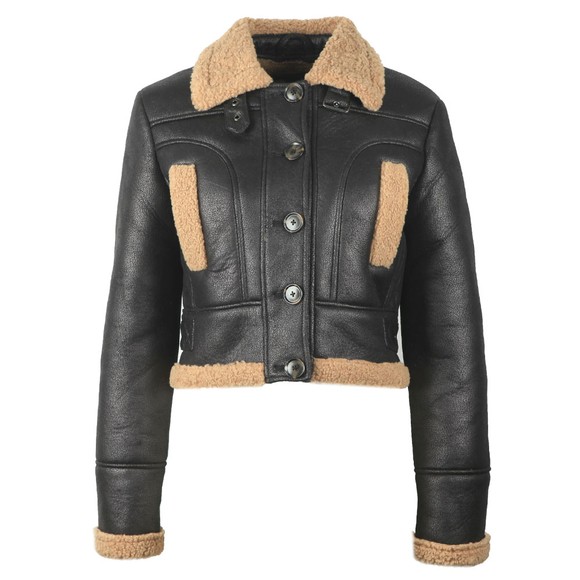 French Connection Womens Black Belen Faux Fur Jacket  main image