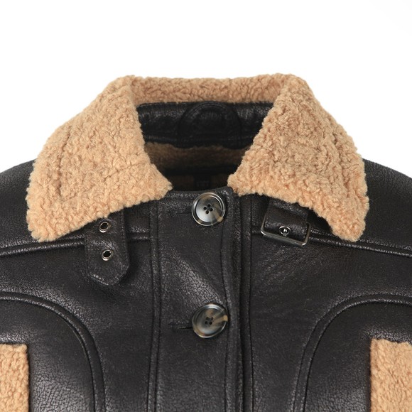 French Connection Womens Black Belen Faux Fur Jacket  main image