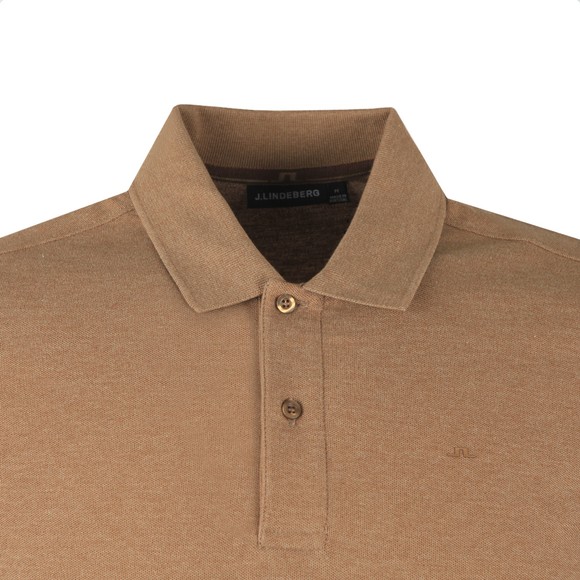 J.Lindeberg Mens Beige Troy Clean Pique Polo Shirt main image