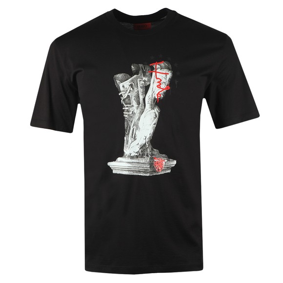 HUGO Mens Black Dneaker T-Shirt #1