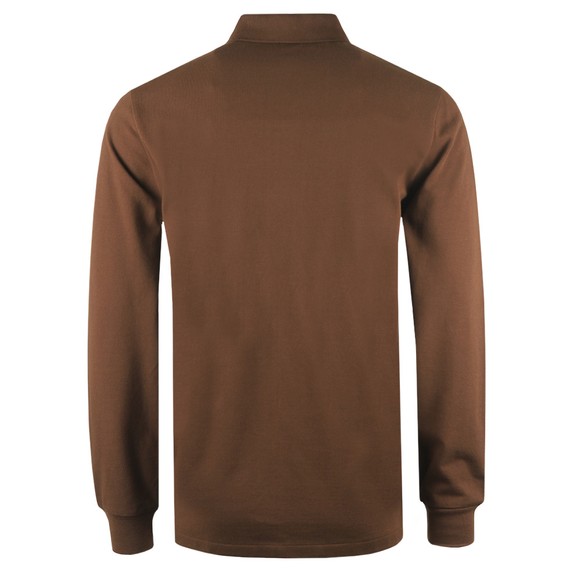 Polo Ralph Lauren Mens Brown Custom Slim Fit Long Sleeve Pima Polo Shirt #3