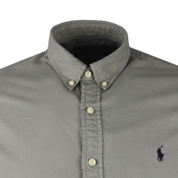 Polo Ralph Lauren Mens Grey Slim Fit Button Down Oxford Shirt main image