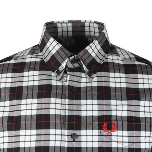 Fred Perry Mens White Tartan Oxford Shirt main image