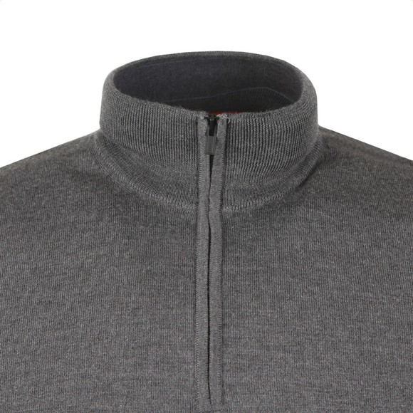 HUGO Mens Grey San Gottardo 2 Half Zip Jumper #2
