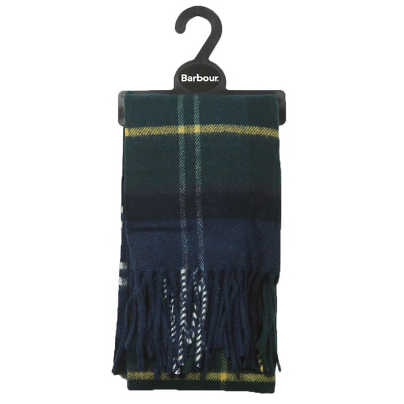 Barbour Lifestyle Mens Green Yaxley Tartan Scarf #1
