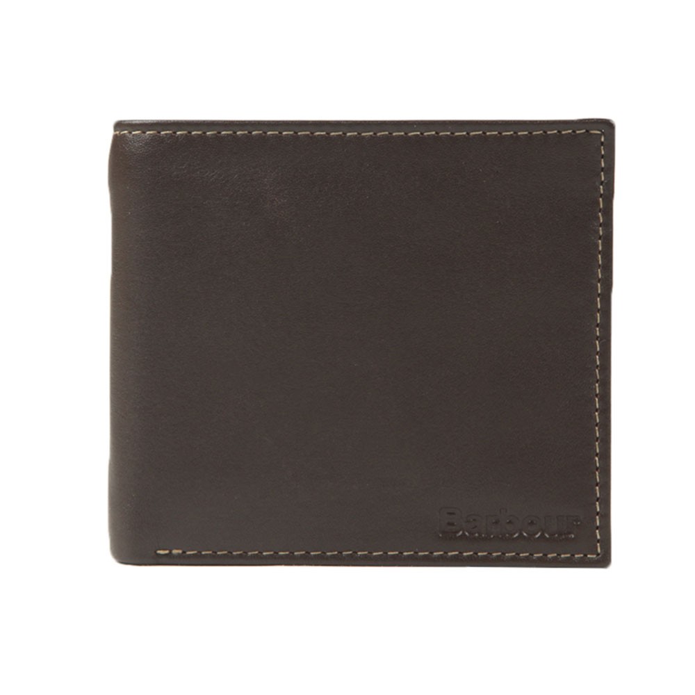 Barbour Lifestyle Elvington Leather Billfold Coin Wallet Oxygen Clothing