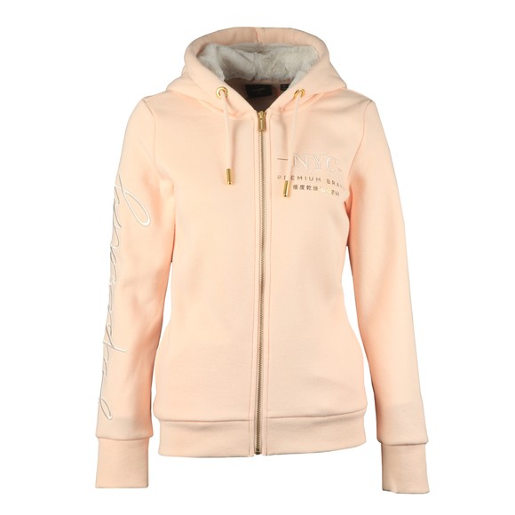 ladies pink superdry hoodie