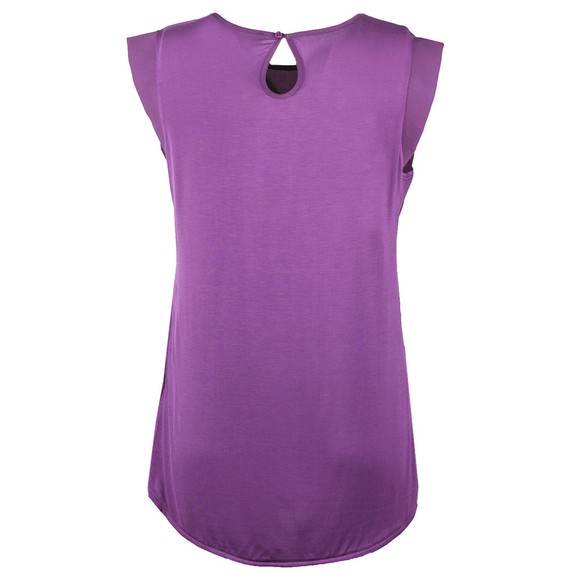 French Connection Womens Purple Round Neck Sleeveless Top #2