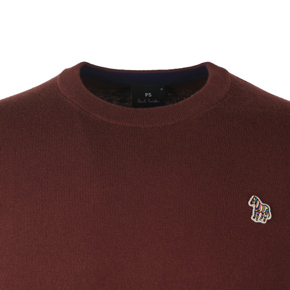 PS Paul Smith Mens Red Crew Neck Zebra Jumper #2