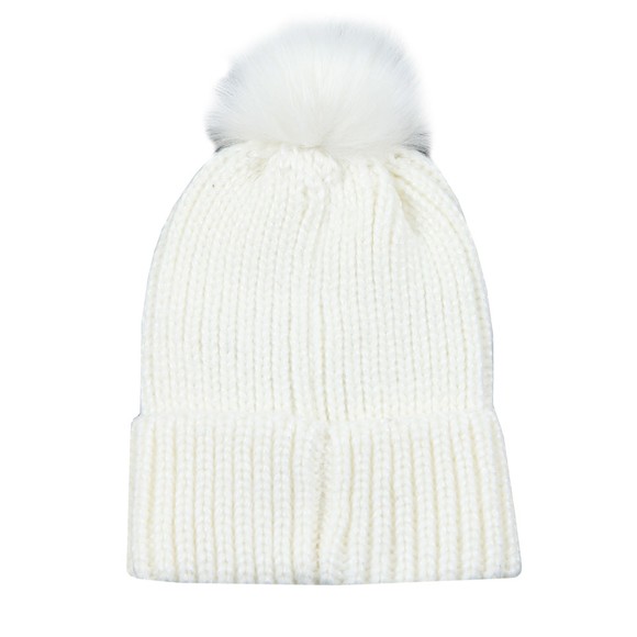 Barbour International Womens Off-White Pearl Pom Beanie #2